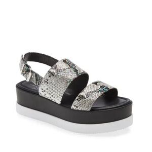 LINEA PAOLO Renz Platform Slingback Sandal Snake Print
#18